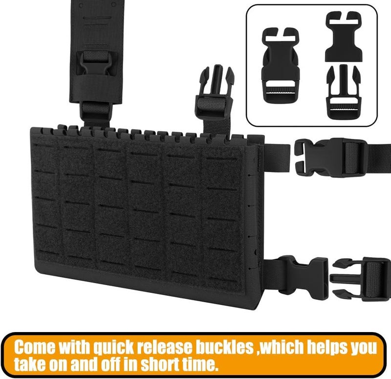 KRYDEX Laser Cut Shoulder Strap H Harness and Back Strap with Quick Release Buckles for MK3 MK4 MK5 Chest Rig - Image 3